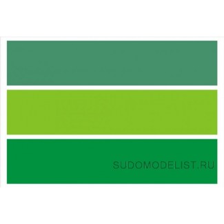 Декаль полноцветная обратная,цветовое поле (оттенки зеленого), А5