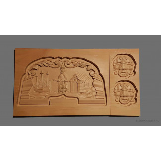 Кормовой декор для &laquo;Ботик Петра&raquo; 1:24