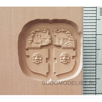 Кормовой декор для &laquo;Ботик Петра&raquo; 1:72 составной